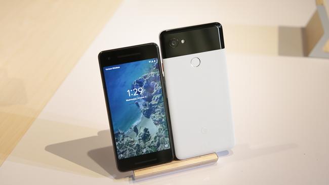 The Google Pixel 2 and Pixel 2 XL show how far Google has come in the hardware stakes since last year. Picture: AFP PHOTO / Elijah Nouvelage