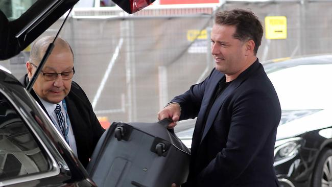 Karl Stefanovic arrives in Sydney on Wednesday. Picture: Diimex