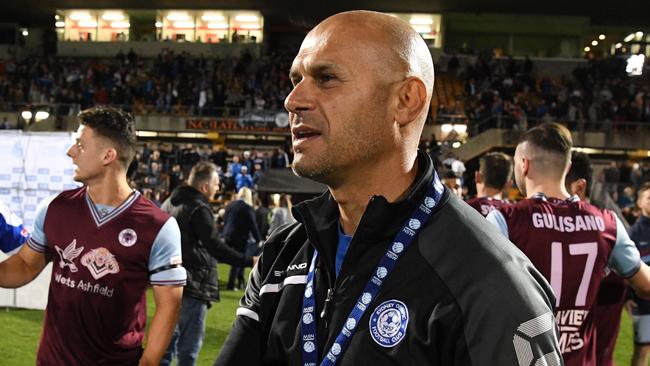 Former Socceroo Abbas Saad has an outstanding first year in charge of Sydney Olympic. Picture: Brendan Esposito