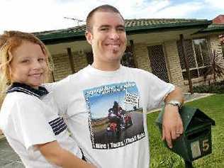 APRIL 28: Generation Y home-owner Todd Webster, with his daughter Charlize, is thankful to have bought his home when he did. Picture: Crystal Spencer