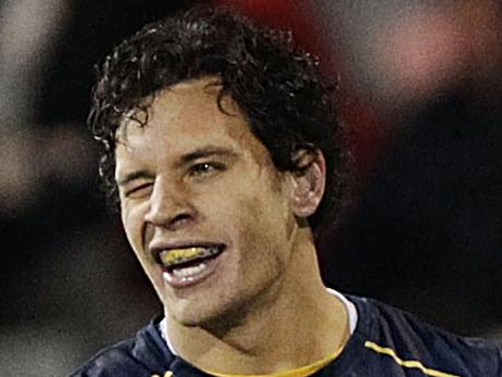 CANBERRA, AUSTRALIA - JULY 11: Brumbies players celebrate a try by Matt Toomua during the round 19 Super Rugby match between the Brumbies and the Force at Canberra Stadium on July 11, 2014 in Canberra, Australia. (Photo by Stefan Postles/Getty Images)