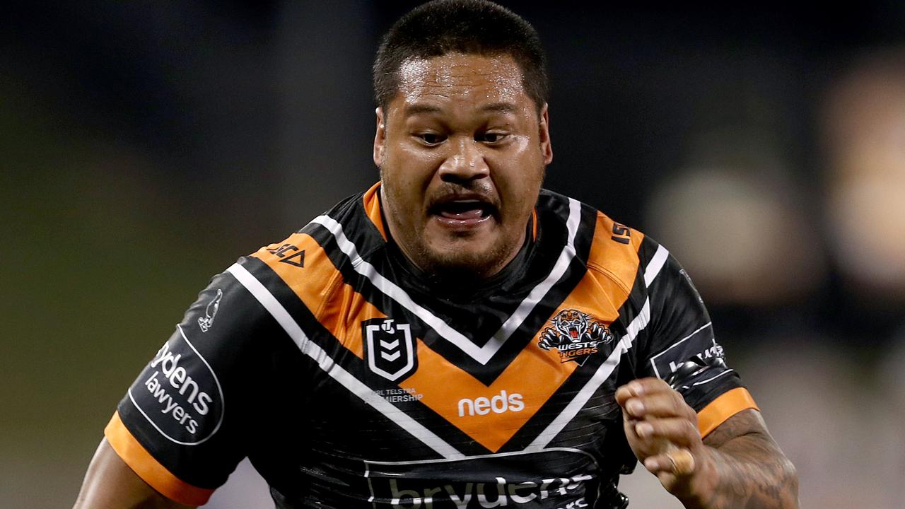 Joey Leilua will knock back a train-and-trial offer from the Tigers. Picture: AAP/Brendon Thorne