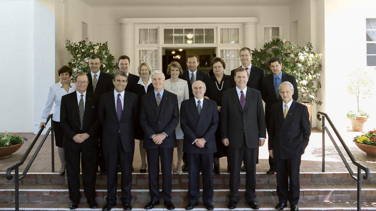 Governor-General Michael Jeffery with Prime Minister John Howard and members of Cabinet.