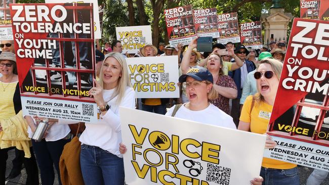 Voice for Victims march on Parliament House last week. Picture: Liam Kidston