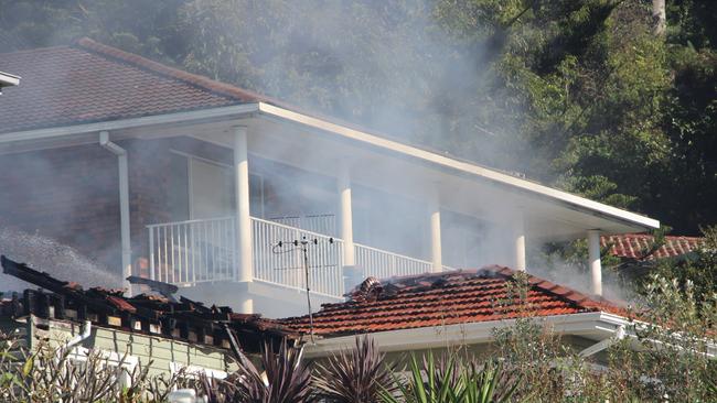 A house fire has broken out at a house on Miller Rd in Terrigal.