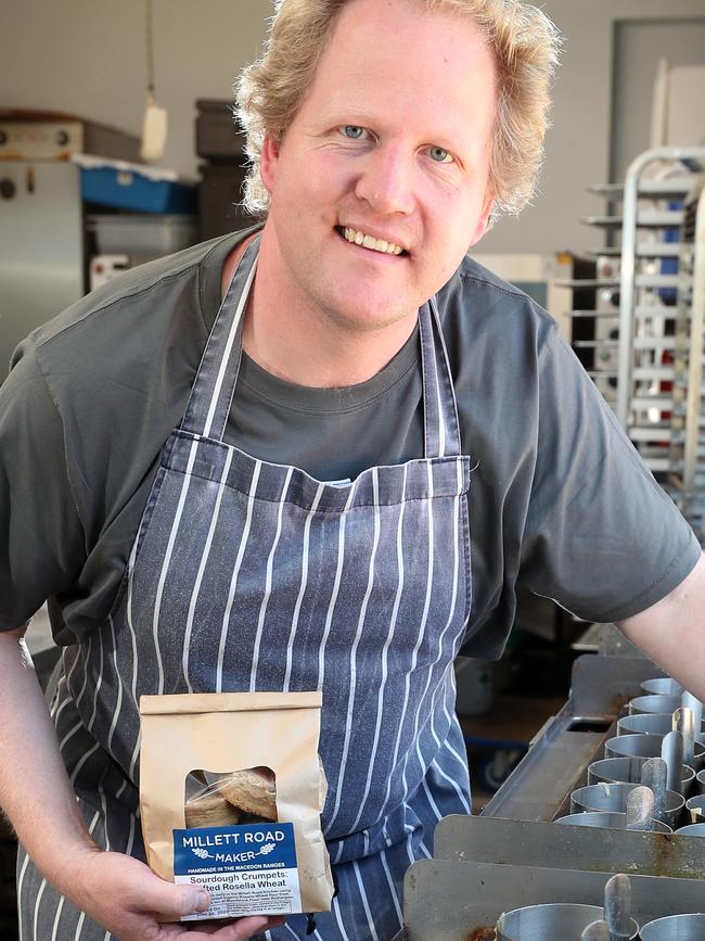 Simon Matthee, at his house bakery, Gisborne South. Picture: Yuri Kouzmin