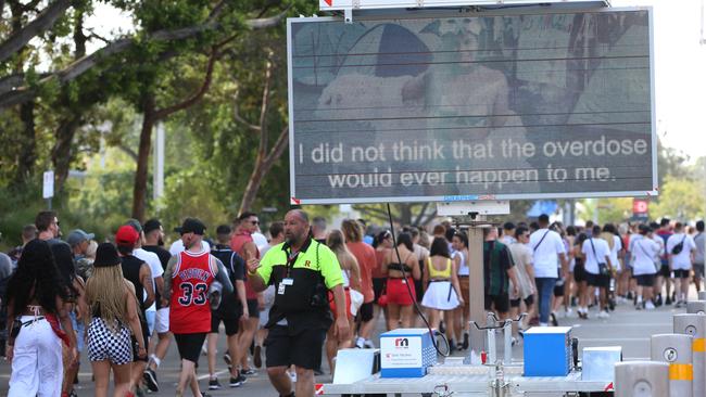 Crowds at the Rolling Loud Festival on Sunday. Picture: Damian Shaw