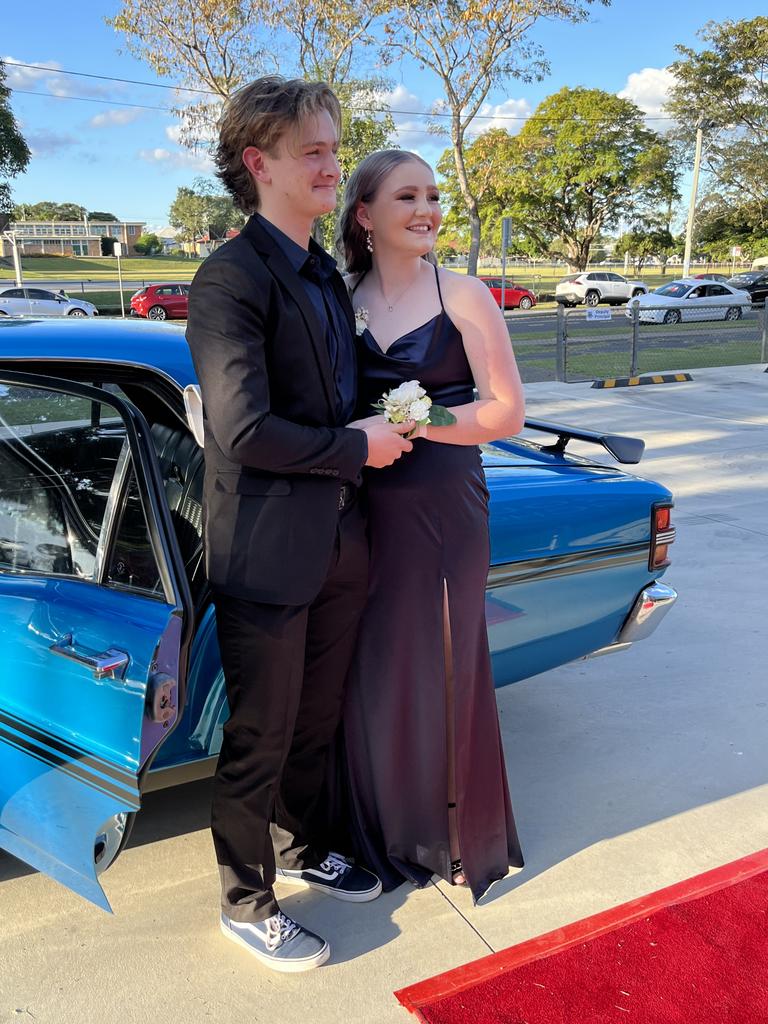 Tasia Gilchrest and Archer Yates arrive at the formal.