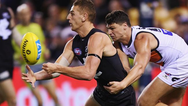 Liam Jones in action against Greater Wester Sydney. Picture: Getty Images