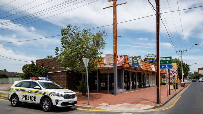 The restaurant was subjected to a full going-over by SA Police who set up a 20-officer task force and seized staff mobiles amid wild claims across social media. Picture Matt Turner.