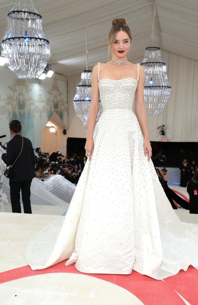 Miranda Kerr’s Dior gown was fit for a princess. Picture: Getty Images