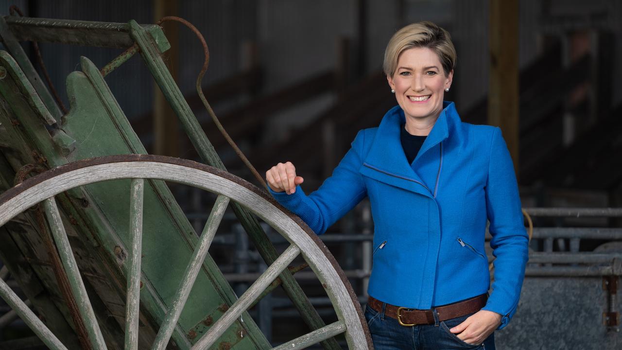 Nicolle Flint on her parents’ property near Kingston in the state’s south east. She has now returned to the Liberal Party Rural and Regional Council. Picture: Naomi Jellicoe