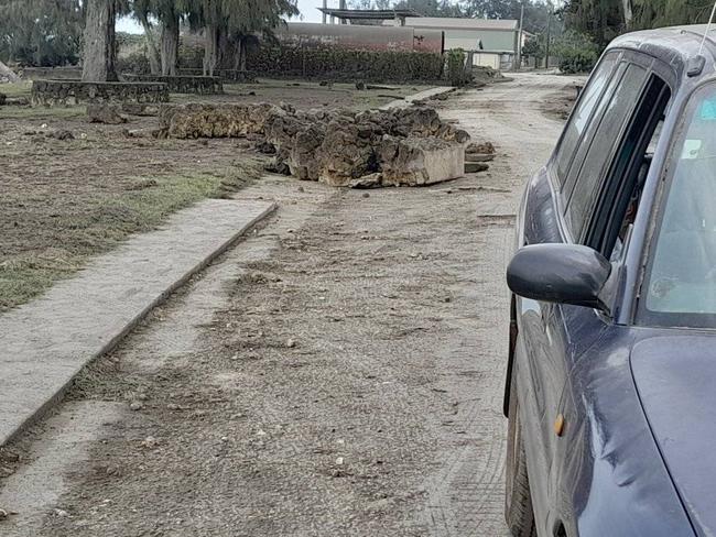 Damage from the aftermath of the tsunami in Tonga. Picture: Facebook