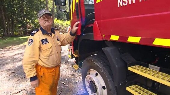 Jock Ross has since been a captain of his local Rurual Fire Service. Picture: 9 News