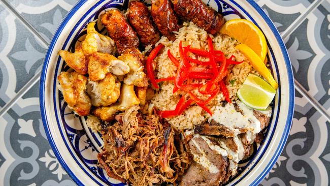 An example of the main meal share plates on offer at Pilpel, Redcliffe. Picture: AAP /Richard Walker