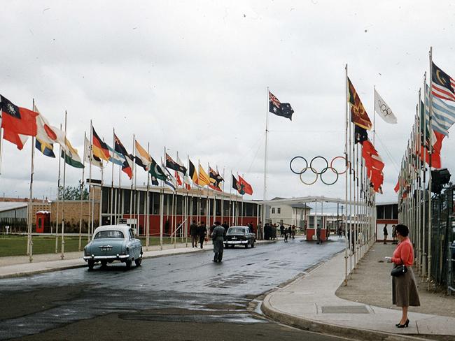 The entrance to the Olympic village in Heidelberg West. Picture: Albert Fowler