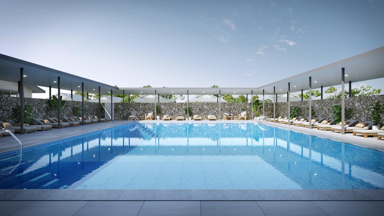 Render showing the pool planned for the Northern Beaches Lifestyle Estate. Picture: Lincoln Place.