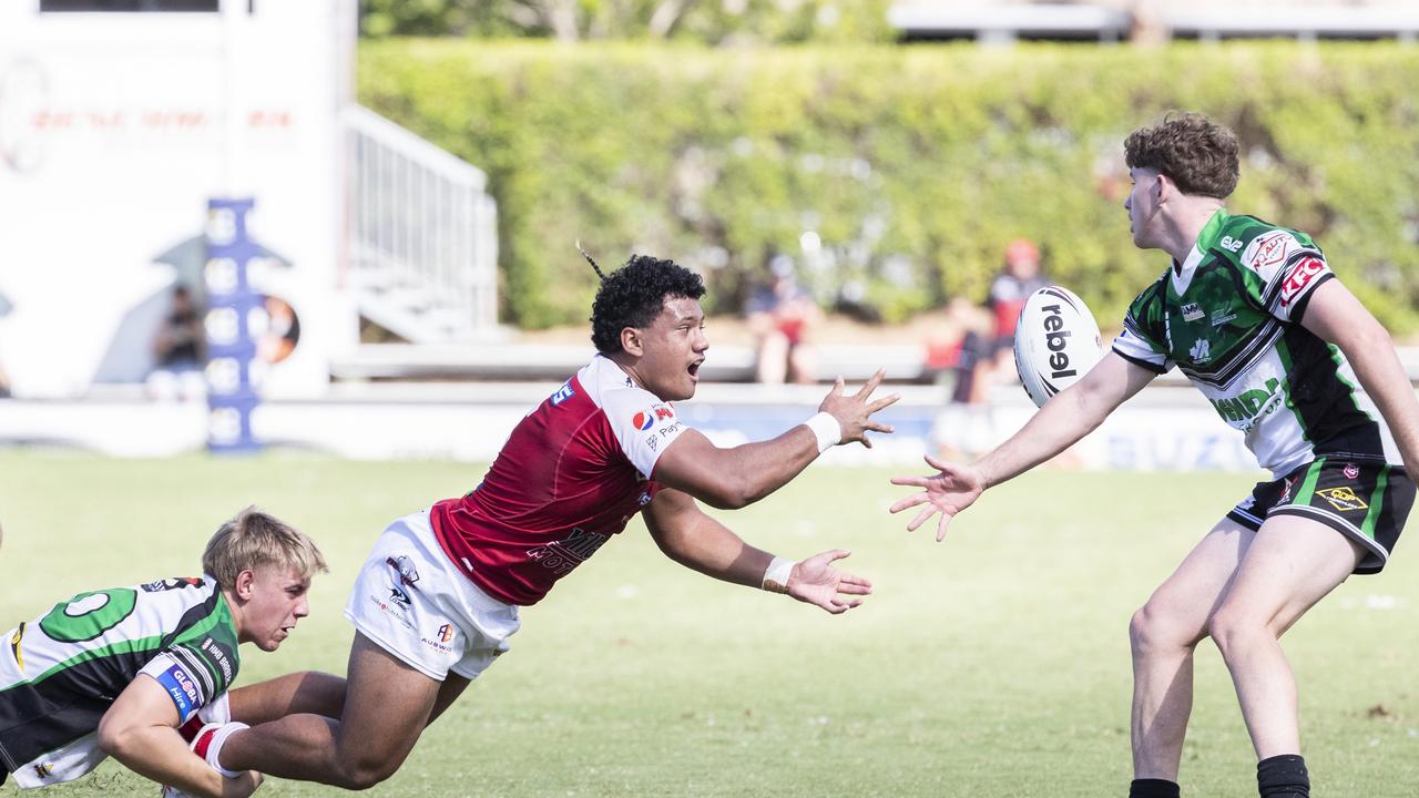 John Fineanganofo playing for Redcliffe - he has all the skills.