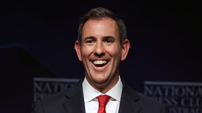 Opposition Treasury spokesman Jim Chalmers at the National Press Club on Tuesday. Picture: NCA NewsWire / Gary Ramage