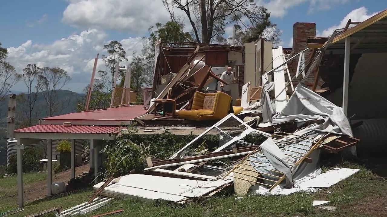 Damage on the Gold Coast was “unprecedented”. Picture: Channel 9.