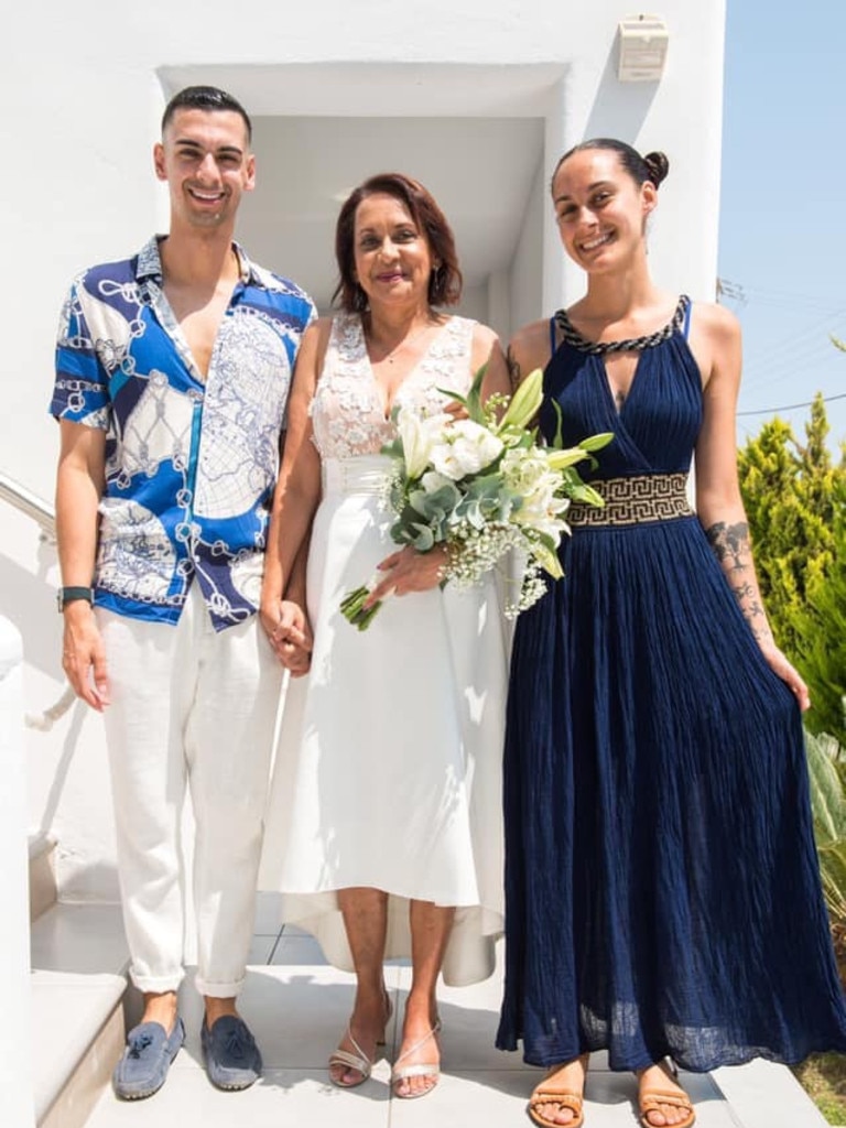 Accused double-murderer Beau Lamarre-Condon with his mother Coleen Lamarre (centre) and sister Jamila Lamarre. Picture: Facebook