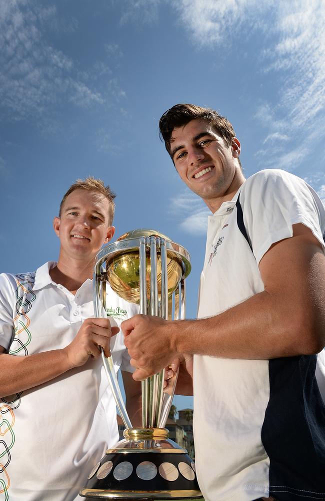 Nathan Hauritz and Pat Cummins in Coogee.