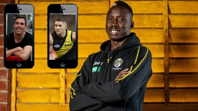 Richo and Shaun Grigg gave Mabior Chol the nickname 'Two Phones'.