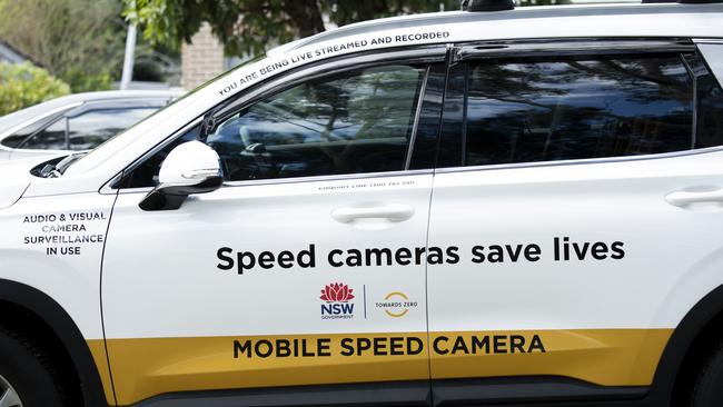 Mobile speed cameras made tens of millions in extra revenue from low-range speeding offences when the warning signs were removed. Picture: Monique Harmer/NewsWire