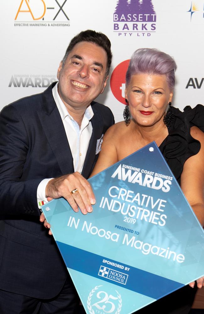 2019 Sunshine Coast Business Awards: Deb and John Caruso from InNoosa magazine.