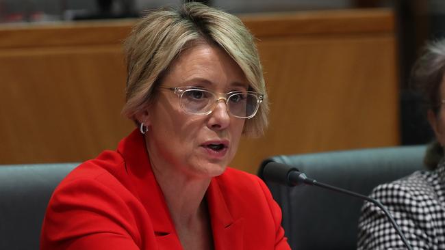 Kristina Keneally at Senate estimates in Canberra. Picture: Kym Smith.