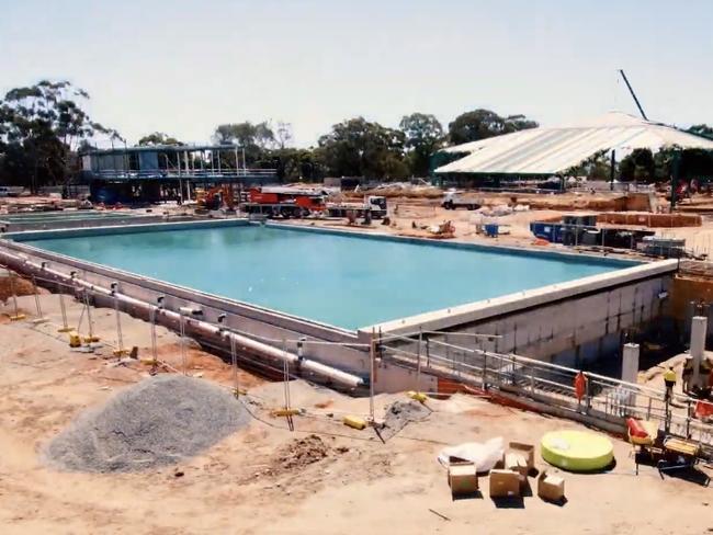 Pools have been filled for the first time at the new Adelaide Aquatic Centre. Picture: Supplied.