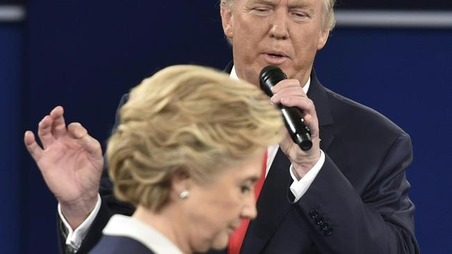 Donald Trump and Hillary Clinton in 2016. Picture: Paul J. Richards/AFP