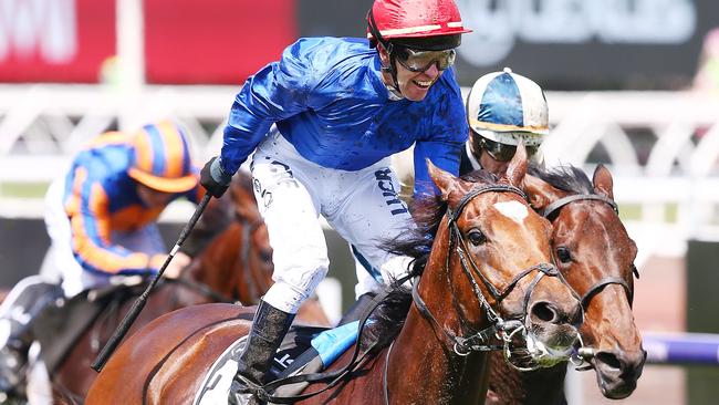 Cross Counter gav jockey Kerrin McEvoy his third Melbourne Cup win. Picture: Getty Images