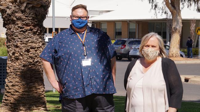 Mildura hospital advocates Steve Parr and Jo Rodda campaigned for years to bring the hospital back into Victoria’s public system. Picture: Michael DiFabrizio