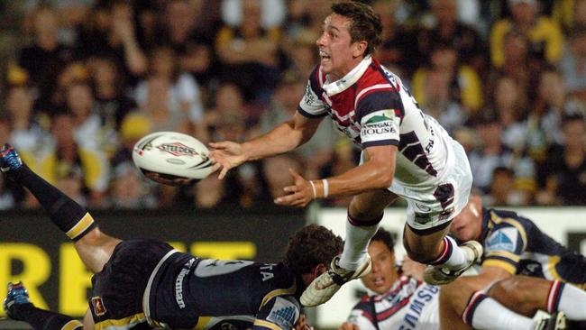 Mitchell Pearce on debut for the Roosters in 2007. Picture: NRL Photos