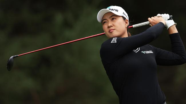 Minjee Lee plays gets her first look at The Australian Golf Course on Tuesday Picture: Getty Images