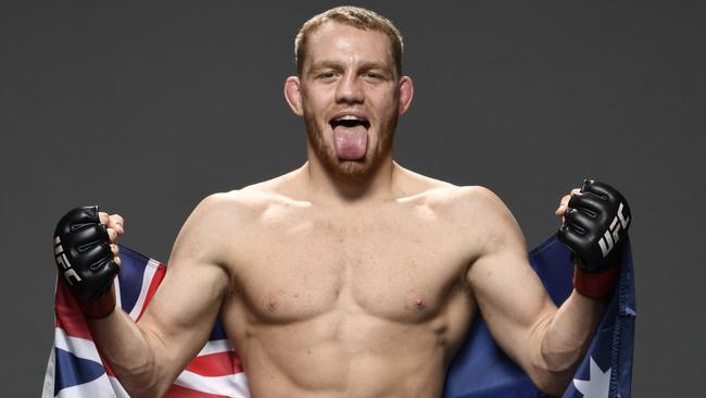 Jack Della Maddalena poses after winning his debut at UFC 270. Photo by Mike Roach/Zuffa LLC