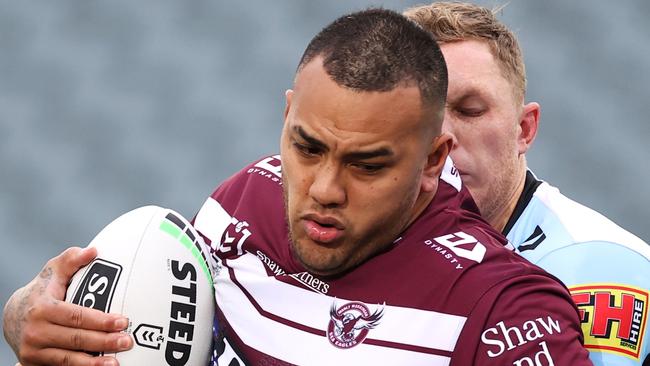 Addin Fonua-Blake has been one of Manly’s best this season. Picture: Cameron Spencer/Getty Images