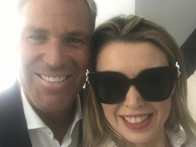 Dannii Minogue with Shane Warne.