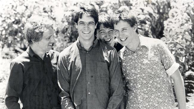 A 1982 publicity picture of the band from left, Richard Burgman, Bil Bilson, Peter Oxley and Jeremy Oxley.