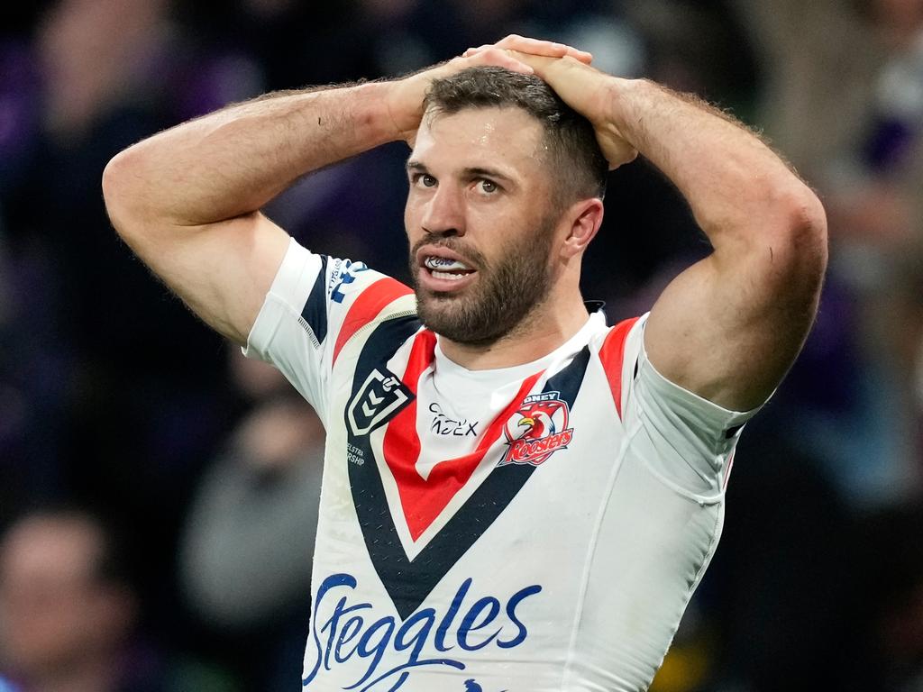 James Tedesco has revealed he was surprised by the Roosters decision to part ways with Terrell May. Picture: NRL Imagery