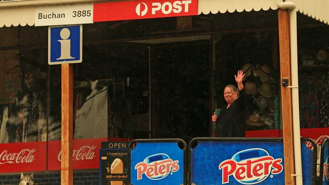 Emotions were high as the trucks made their way into town. Picture: Mark Stewart