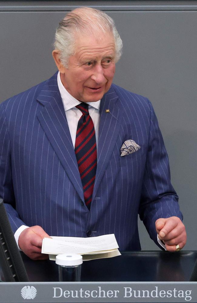 King Charles addresses members of the German Bundestag Bundestag (lower house of parliament) in Berlin. Picture: AFP