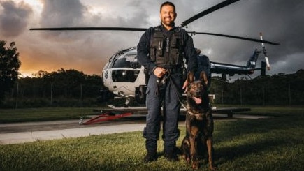 Police dog Ajax and his handler, Sargeant Craig Law were best mates. Picture: Queensland Police Service.