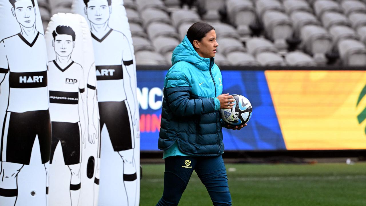 Sam Kerr and the Matildas will lap up the home crowd support. Picture: William West / AFP