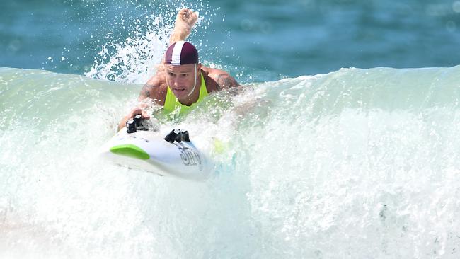 Former ironman champion Guy Andrews competing in Masters competition at the Australian championships. Picture: Harvpix