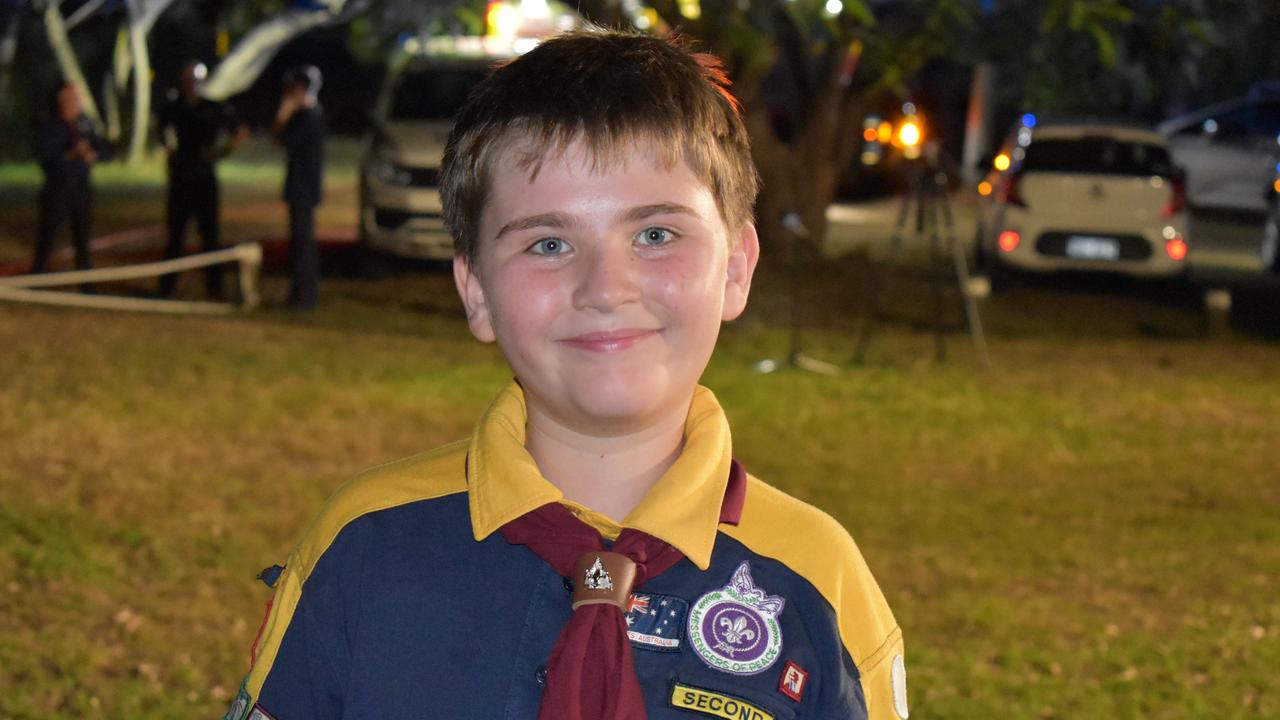 Rockhampton police officers and fire crews visited the Mount Archer Scout Group on Wednesday March 3, 2021. Photos: Vanessa Jarrett