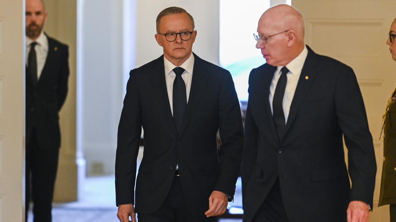 Prime Minister Anthony Albanese and the Governor-General David Hurley will travel to the United Kingdom for the Queen’s funeral. Picture: NCA NewsWire / Martin Ollman