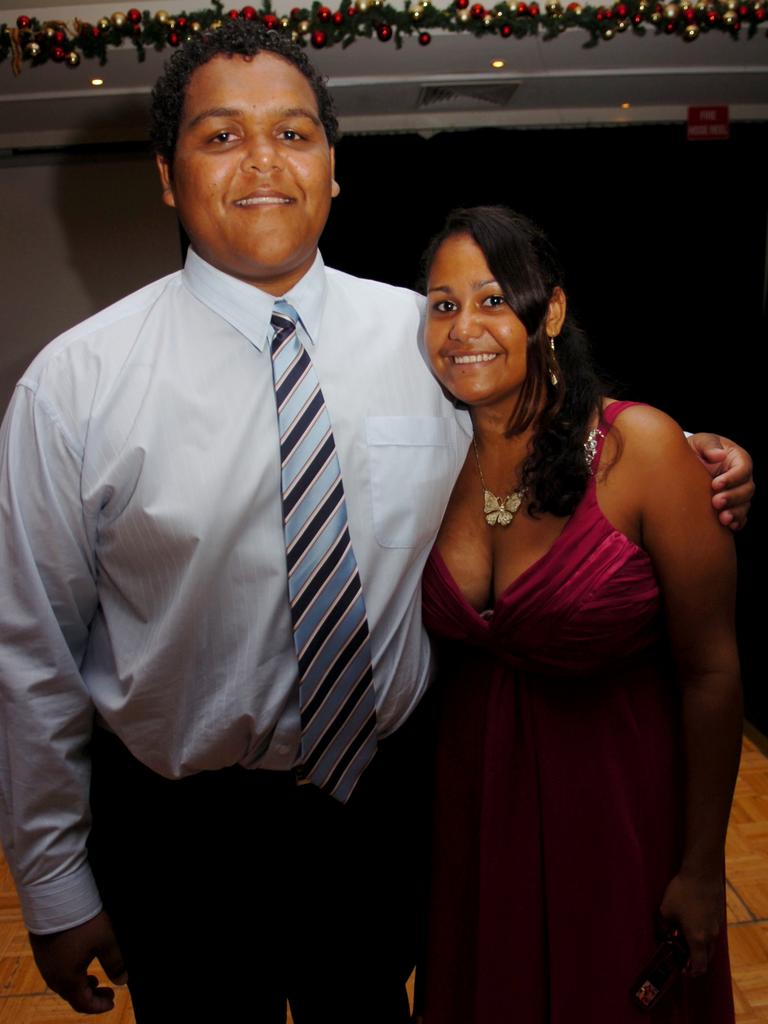 Paul Bourke and Leanne Henry-Whiting at the 2009 St John’s Catholic Senior College formal. Picture: NT NEWS