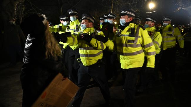 Riot police are on standby after England's devastating loss. Picture: Getty Images